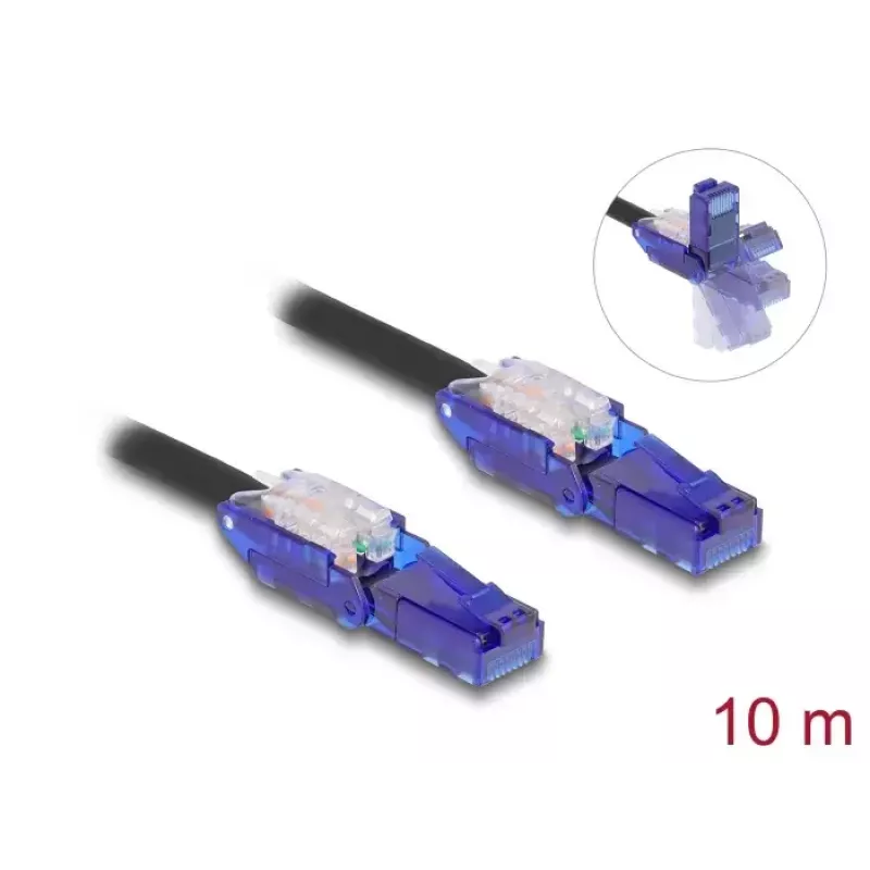 Verkkokaapeli DeLOCK 80931 RJ-45 Cat6 10 m musta violetti