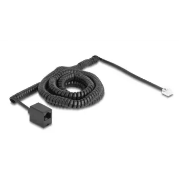 DeLOCK puhelinkaapeli 10 m musta RJ-11 RJ-45