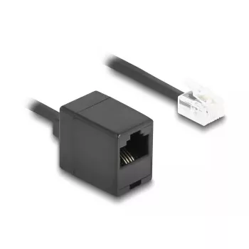 DeLOCK puhelinkaapeli 10 m musta RJ-11 RJ-45