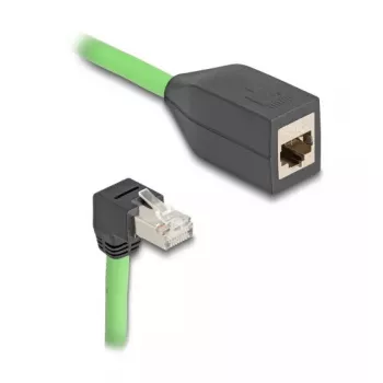 Verkkokaapeli DeLOCK 80886 RJ-45 Cat6a 1 m musta vihreä