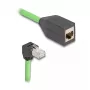 Verkkokaapeli DeLOCK 80886 RJ-45 Cat6a 1 m musta vihreä
