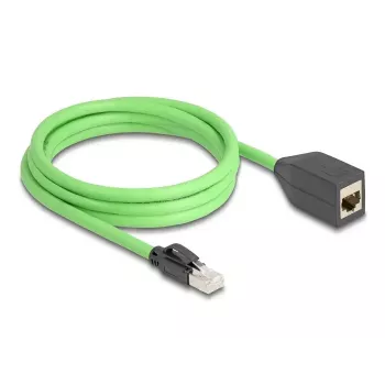 Verkkokaapeli DeLOCK RJ45 Cat.6A uros naaras 2 m vihreä