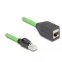 Verkkokaapeli DeLOCK RJ45 Cat.6A uros naaras 2 m vihreä