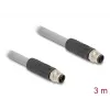 DeLOCK 80534 anturi-/toimilaitekaapeli 3 m RST M12 harmaa