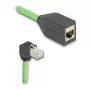Verkkokaapeli DeLOCK 80887 RJ-45 Cat6a 2 m musta vihreä