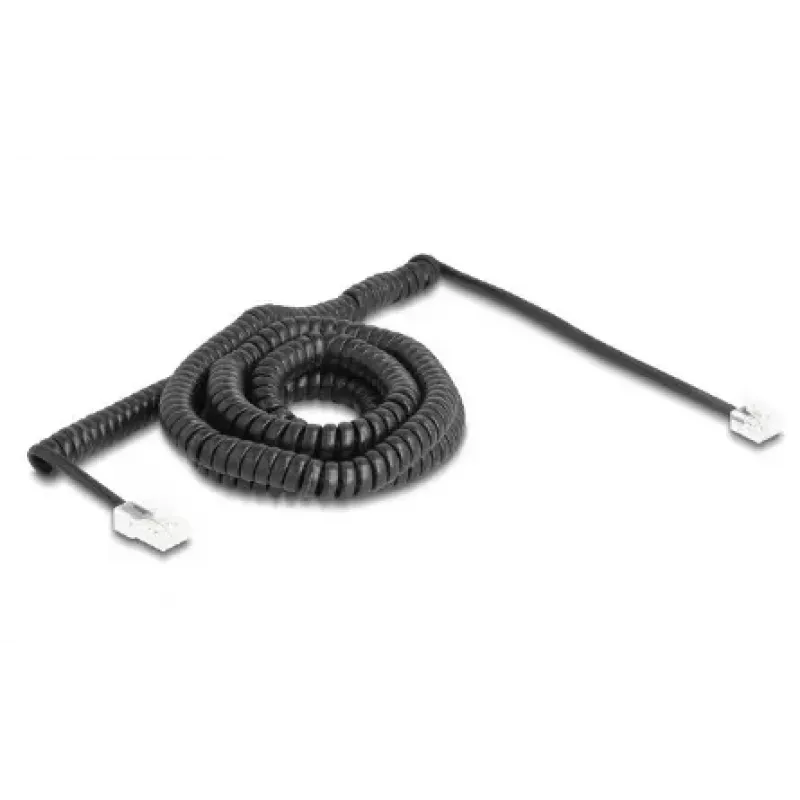 DeLOCK puhelinkaapeli 10 m musta RJ-11 RJ-45
