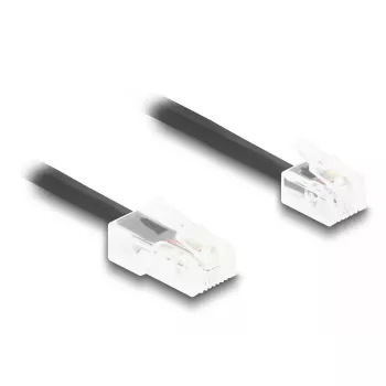DeLOCK puhelinkaapeli 10 m musta RJ-11 RJ-45