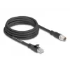 Verkkokaapeli DeLOCK 80580 M12 RJ-45 Cat5e 3 m musta