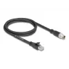 Verkkokaapeli DeLOCK 80577 M12 – RJ-45 Cat5e 1 m musta