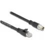 Verkkokaapeli DeLOCK 80577 M12 – RJ-45 Cat5e 1 m musta