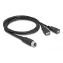 DeLOCK anturi-/toimilaitekaapeli 1 m M12 2 x USB Type-A musta 60290