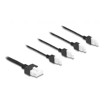 Virtakaapeli DeLOCK 90173 musta 1 m 4 x DC