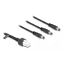 DeLOCK 90168 kaapeli Mini-Fit 6-napainen - 3x DC 5,5x2,5 mm liitin, 1 m, musta