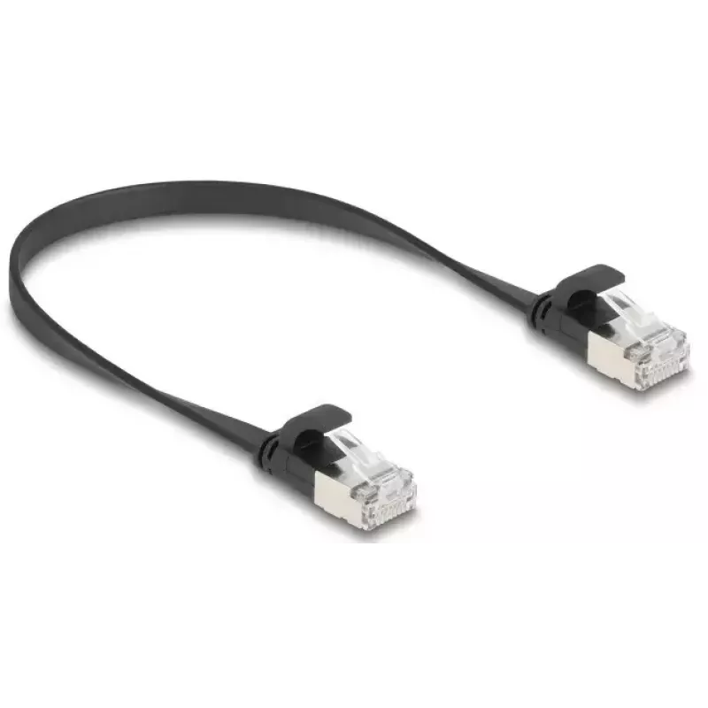 Verkkokaapeli DeLOCK 81161 RJ-45 Cat6a 0,25 m musta