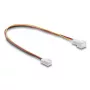 DeLOCK 90870 tuulettimen jatkokaapeli 3-napainen, uros - naaras, liittimen pituus 13 mm, 30 cm
