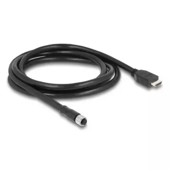 DELOCK M12 A-koodattu 17-napainen (liitin) - HDMI (pistoke) kaapeli 2 m