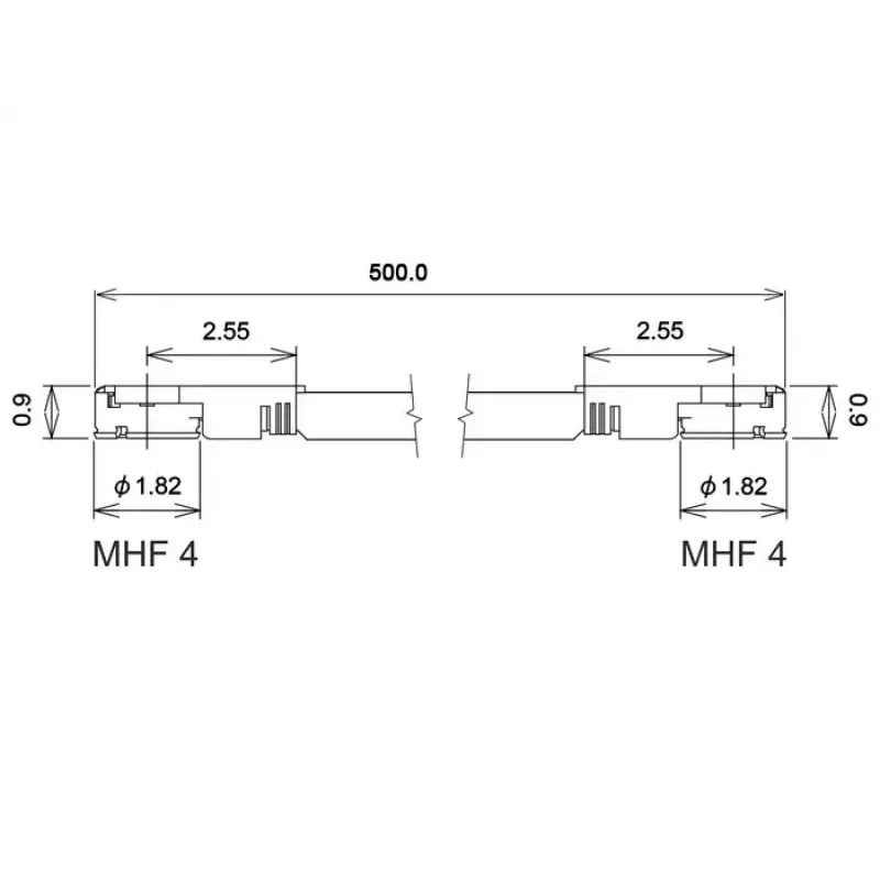 Koaksiaalikaapeli DeLOCK 89646 0,5 m MHF IV HSC MXHP32