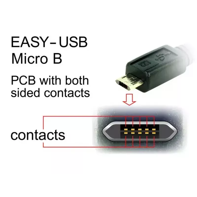USB-kaapeli DeLOCK 83856 USB 2.0 2 m USB A Micro-USB B musta