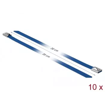 Kaapelikiinnike DeLOCK 18798 teräs sininen 300 mm 10 kpl