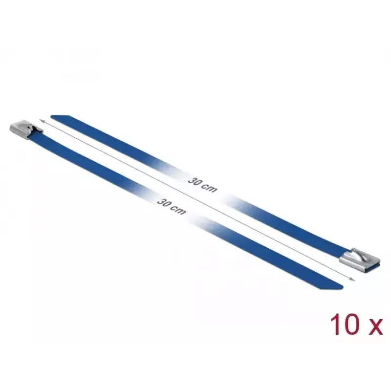 Kaapelikiinnike DeLOCK 18798 teräs sininen 300 mm 10 kpl