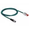DeLOCK 85425 teollisuusverkkokaapeli M12 X-koodattu 8-napainen liitin - RJ45-liitin, 1 m, vedensininen