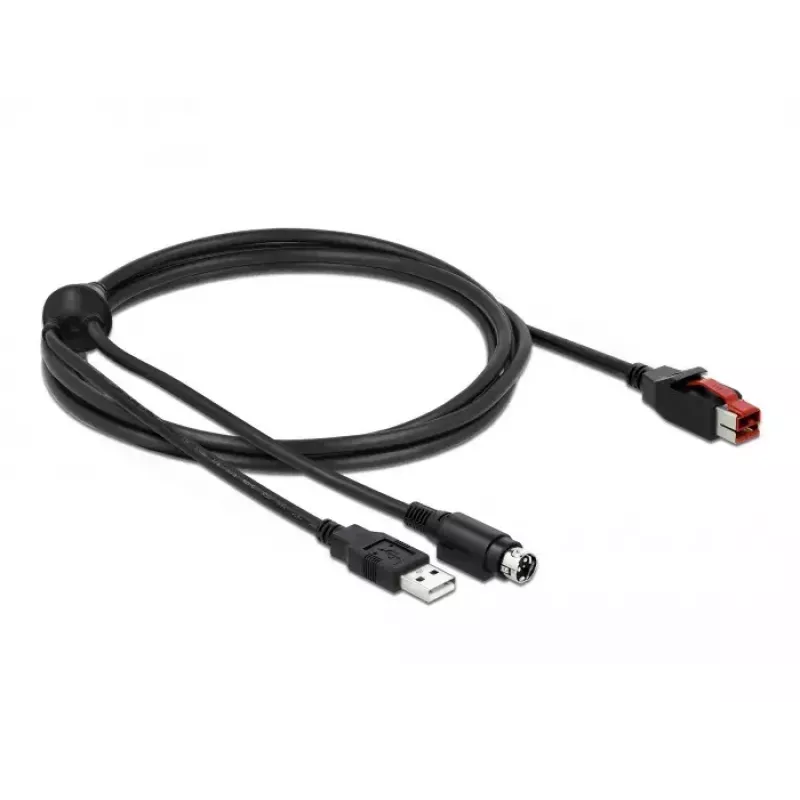 PoweredUSB-kaapeli DeLOCK 85941 24V USB Type-A Mini-DIN 2 m