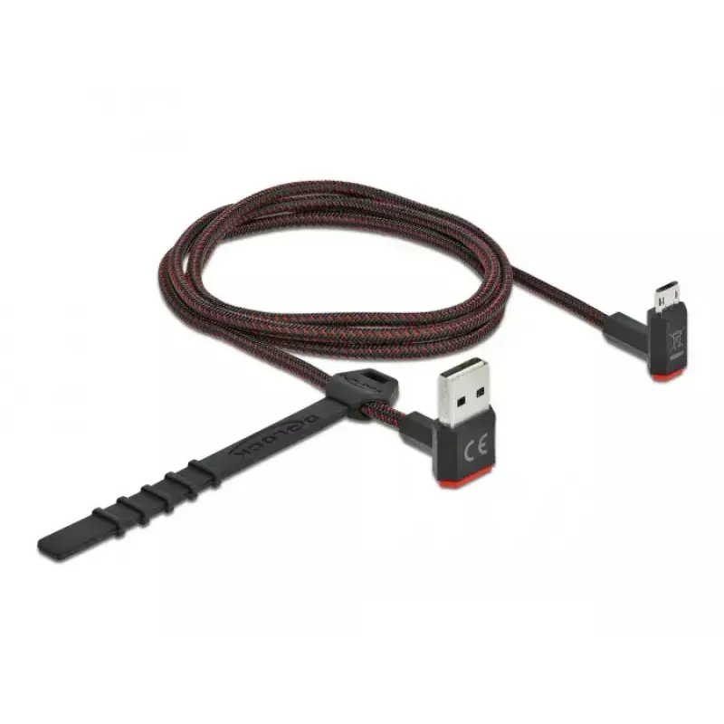 USB-kaapeli DeLOCK EASY-USB 2.0 Type-A – Micro-B 1 m musta