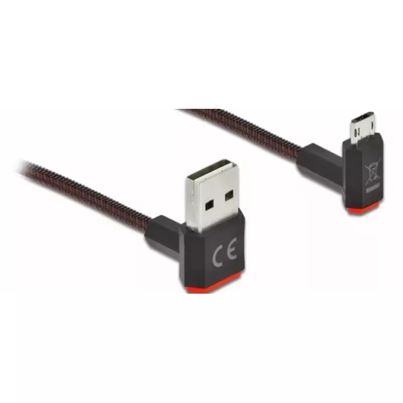USB-kaapeli DeLOCK EASY-USB 2.0 Type-A – Micro-B 1 m musta