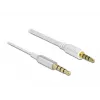 Audiokaapeli DeLOCK 66073 0,5 m 3,5 mm hopea valkoinen