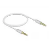 Audiokaapeli DeLOCK 66073 0,5 m 3,5 mm hopea valkoinen