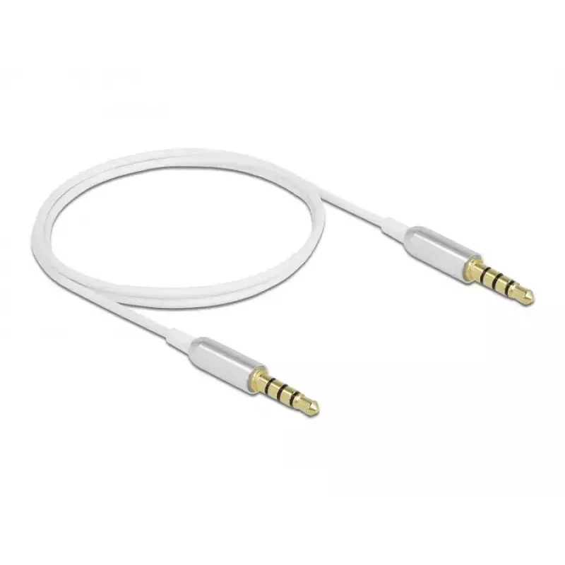 Audiokaapeli DeLOCK 66073 0,5 m 3,5 mm hopea valkoinen