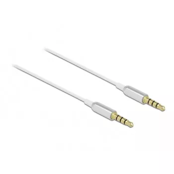 Audiokaapeli DeLOCK 66073 0,5 m 3,5 mm hopea valkoinen