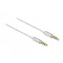Audiokaapeli DeLOCK 66073 0,5 m 3,5 mm hopea valkoinen