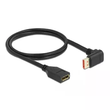 DisplayPort-jatkokaapeli DeLOCK 90° alaspäin kulma 8K 1 m