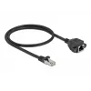 Verkon jatkokaapeli DeLOCK Cat.6A 50 cm musta