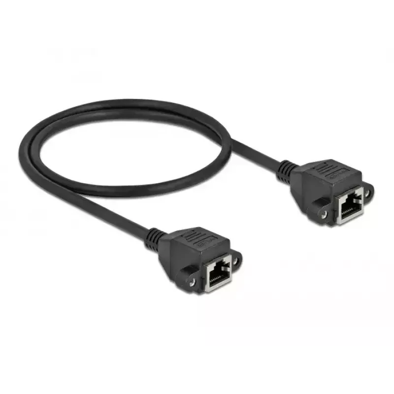 Verkon jatkokaapeli DeLOCK Cat.6A 50 cm musta