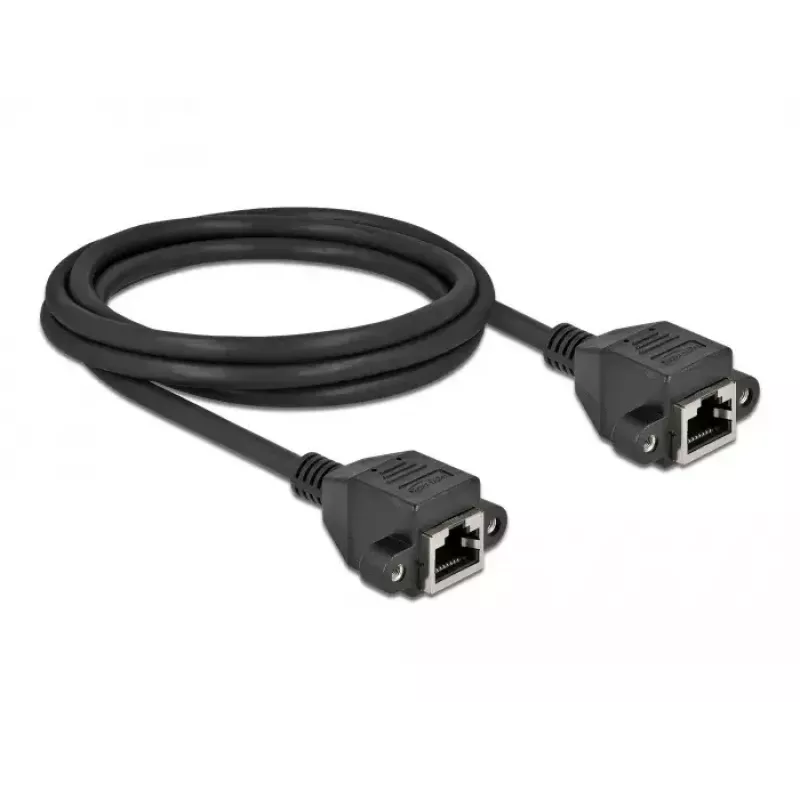 Verkon jatkokaapeli DeLOCK Cat.6A 2 m musta