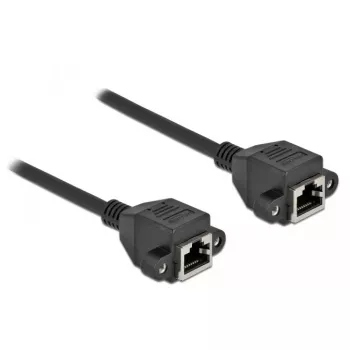 Verkon jatkokaapeli DeLOCK Cat.6A 2 m musta