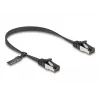 Verkkokaapeli DeLOCK RJ45 litteä patch-kaapeli uros - uros Cat.8.1 0,25 m musta