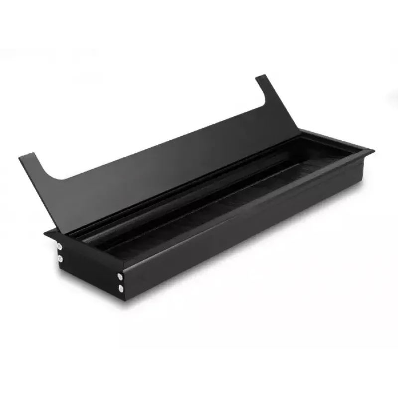 Läpivientikappale kaapelille DELOCK 66857 työpöytään, musta, 80×280×28 mm, 1 kpl