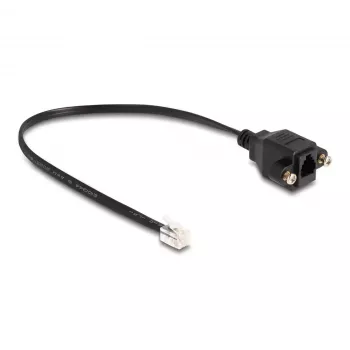 DeLOCK kaapeli RJ10-uros - RJ10-naaras 30 cm musta