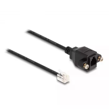 DeLOCK kaapeli RJ10-uros - RJ10-naaras 30 cm musta