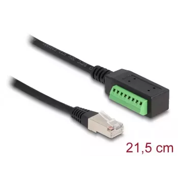 DeLOCK RJ45-kaapeli Cat.5e-uros - liitinrimasovitin 21,5 cm