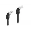 DeLOCK RJ45-verkkokaapeli Cat.6A S/FTP 45° alaspäin kulma 1 m musta
