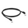 DeLOCK RJ45-verkkokaapeli Cat.6A S/FTP 45° alaspäin kulma 1 m musta