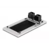 DeLOCK kaapelinläpivienti harjalla ja 2 x RJ45 Keystone -moduuli Cat.6 alumiini