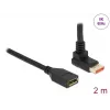 DisplayPort-jatkokaapeli DeLOCK 90° ylöspäin kulma 8K 60 Hz 2 m