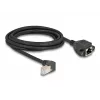 DeLOCK verkkojatkokaapeli S/FTP RJ45 90° kulma - RJ45 Cat.6A 3 m musta
