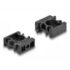 Delock 60482 kaapeliletkun pidike lukitusklipsillä, 13 mm, 8 kpl, musta