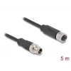 Verkkokaapeli DeLOCK M12 kaapeli X-koodattu 8-napainen uros naaras Cat5e 5 m musta
